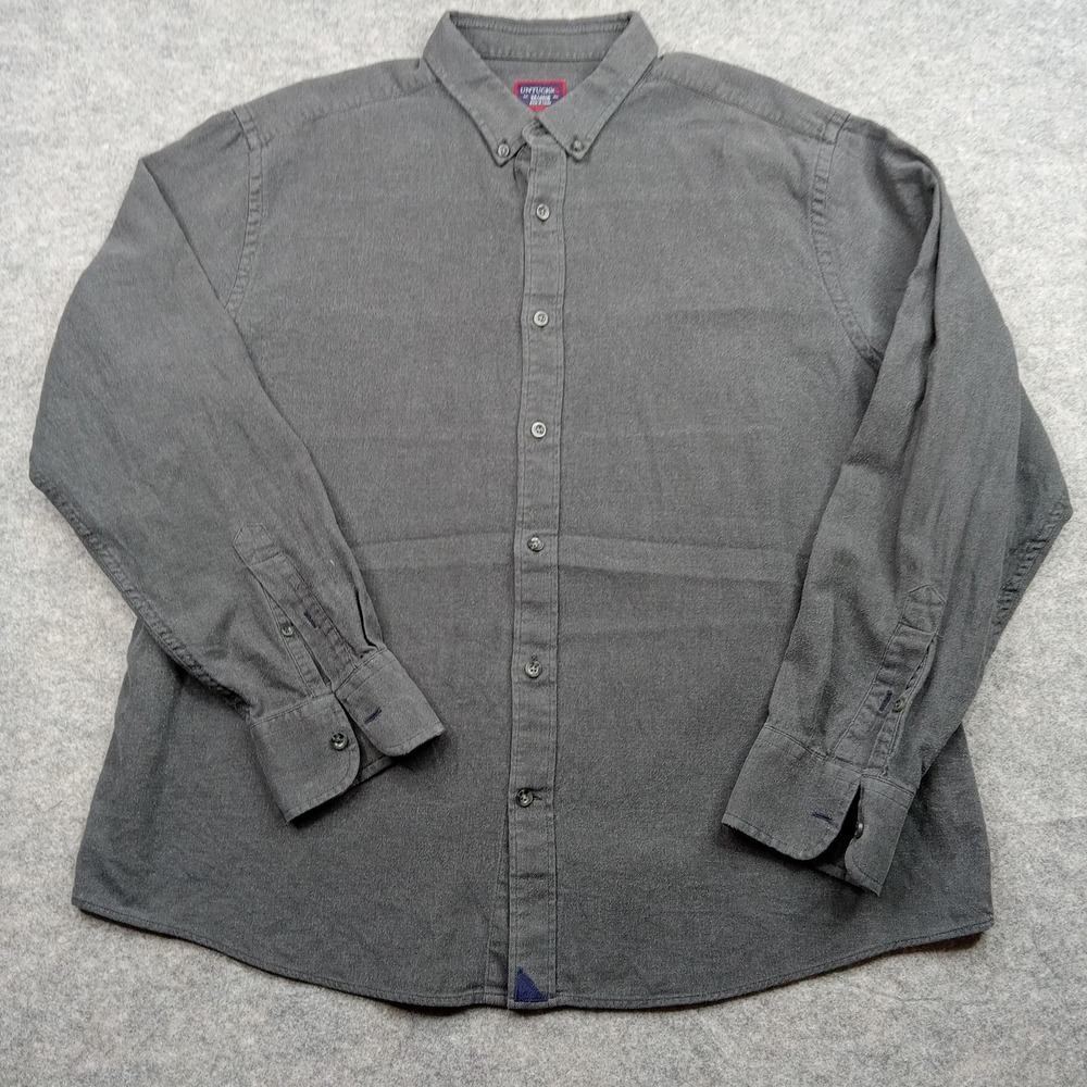 UNTUCKit Shirt Mens 2XL Charcoal Button Down Long Sleeve Casual Collared Dress